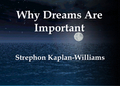 Why Dreams Are Important by Strephon Kaplan-Williams