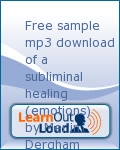 Free sample mp3 download of a subliminal healing (emotions) by Merlin Dergham
