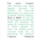 The Joyful Wisdom, or The Gay Science by Friedrich Nietzsche