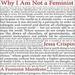 Why I Am Not a Feminist