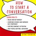 How to Start a Conversation
