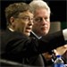 Bill Clinton and Bill Gates at the International AIDS Conference