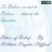 The Ethics of Belief